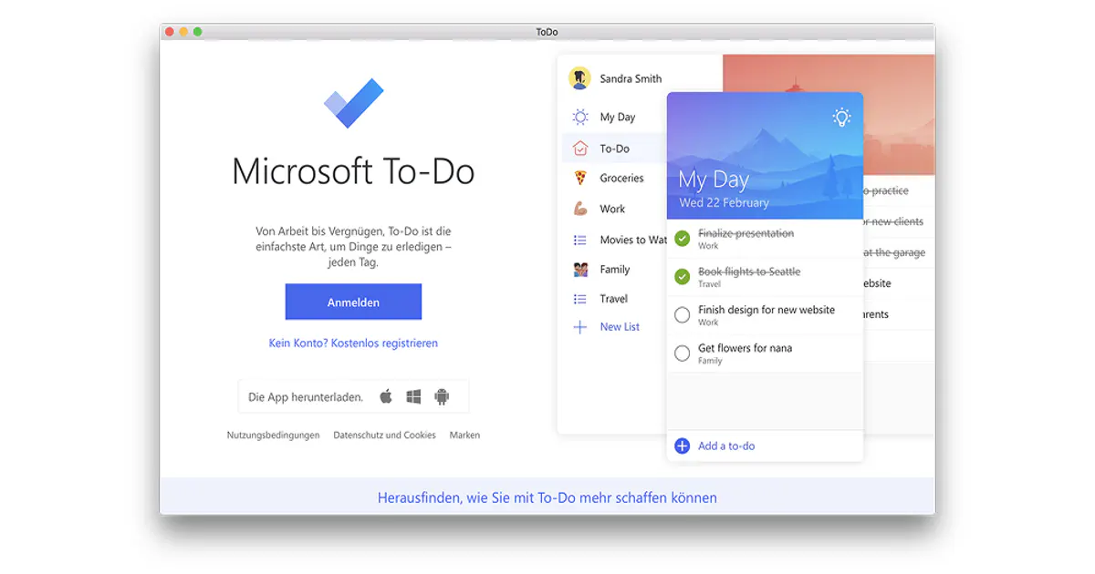 Microsoft To Do app screenshot